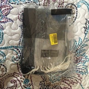 Black and Gray Hem Scarf